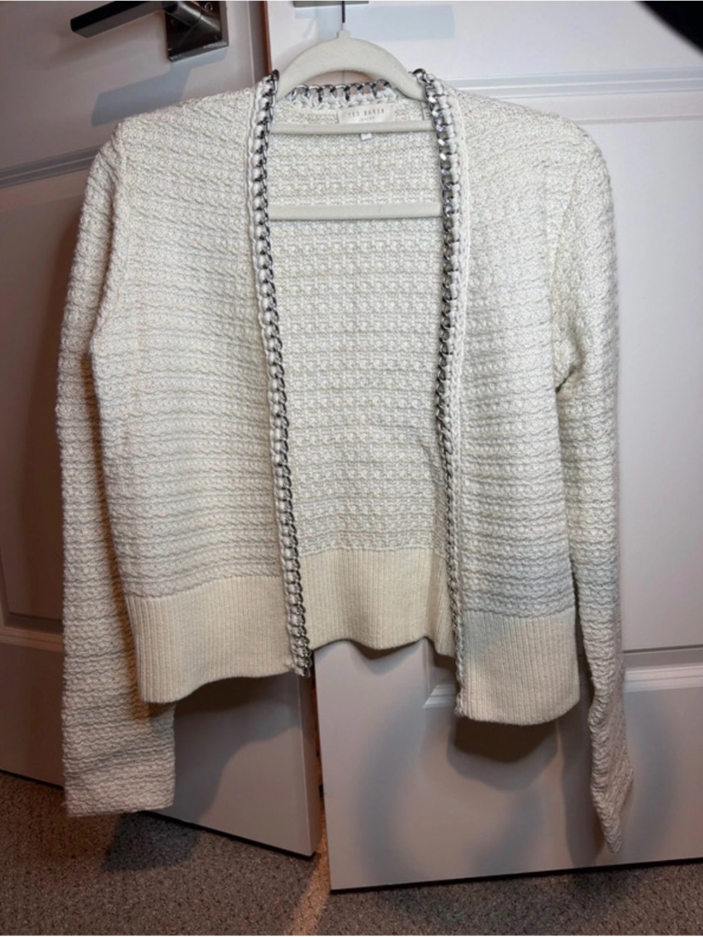 Ted Baker Cream Eloda Chain Trim Cardigan